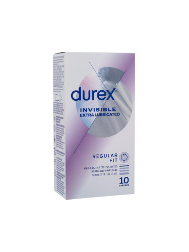 Durex Invisible Extra Lubricated Презерватив за мъже Комплект