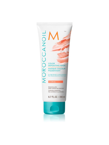 Moroccanoil Color Depositing нежна подхранваща маска без перманентни цветови пигменти Coral 200 мл.