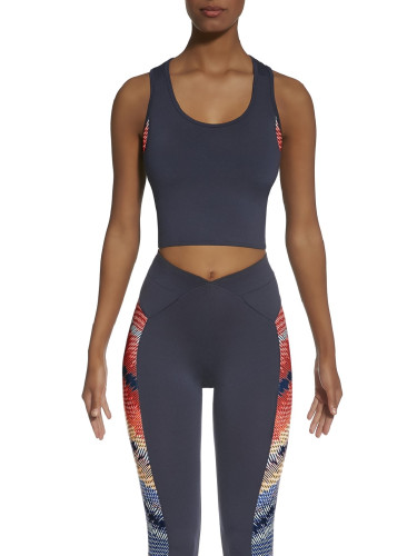 Bas Bleu Crop top TEAMTOP 30 sporty black with functional inserts