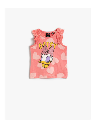 Koton Daisy Duck Licensed Printed Sleeveless T-Shirt Cotton