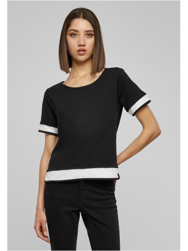 Women's T-shirt Terry Mesh blk/wht