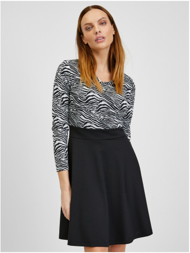 Orsay White-Black Women's Patterned Dress - Women's