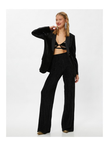 Koton Corduroy Palazzo Pants with Elastic Waist.