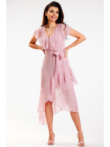 Awama Woman's Dress A574 Dirty Pink