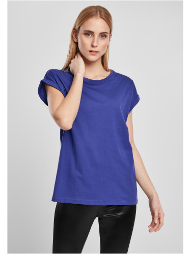 Women's T-shirt with extended shoulder blue-violet