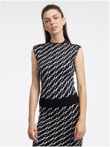Orsay White/Black Women's Patterned Sweater Top - Women's