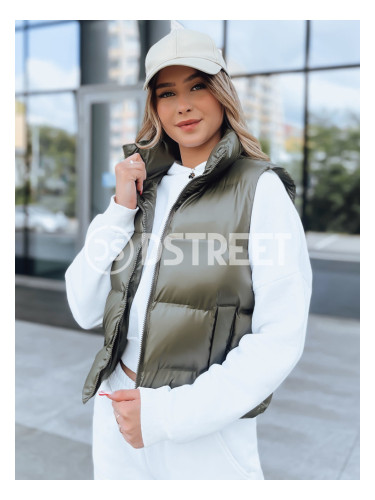 Pikowana kamizelka damska WILLOW zielona Dstreet