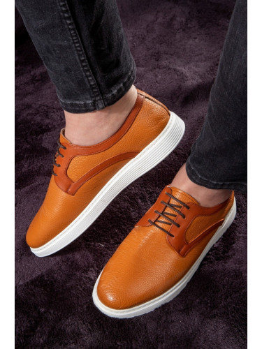 Ducavelli Work Genuine Leather Men's Casual Shoes, Lace-Up Shoes, Summer Shoes, Lightweight Shoes.