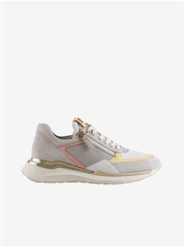 Light Grey Högl Future Women's Leather Sneakers - Womens