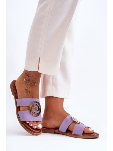 Boto Стилни чехли с огледална декорация Violet Deep Breath