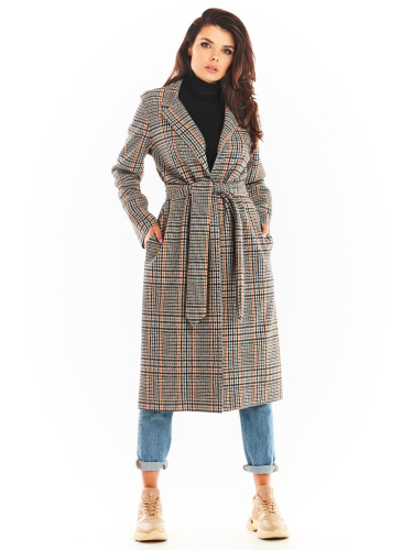Awama Woman's Coat A368 Navy Blue