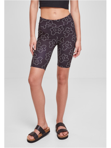 AOP Tech Cycle Women's High Waisted Shorts blackflower