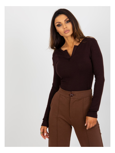 Blouse-EM-BZ-784.33P-dark brown