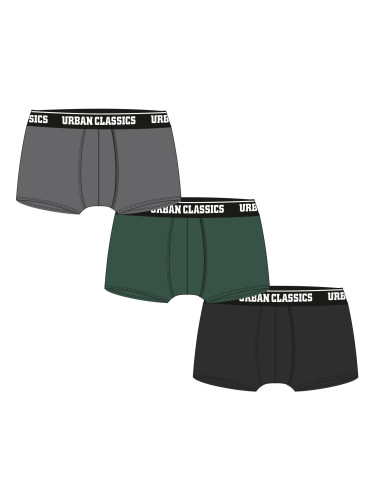 Boxer Shorts 3-Pack Grey+Dark Green+Black