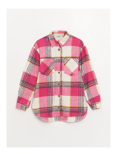 LC Waikiki Plaid Long Sleeve Girl's Shirt Jacket