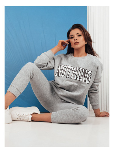 Komplet damski dresowy NOTHING jasnoszary Dstreet