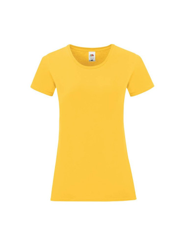 Iconic Yellow Women's T-shirt in combed cotton Fruit of the Loom