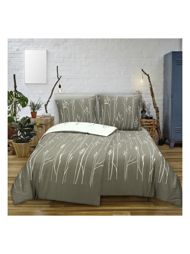 Edoti Cotton bed linen Dark Grass