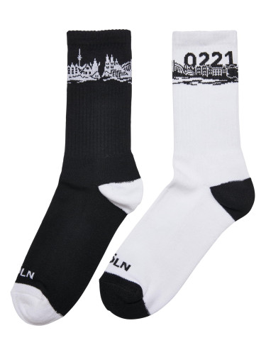 Major City 0221 Socks 2-Pack Black/White