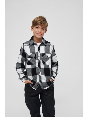 Children's plaid shirt white/black