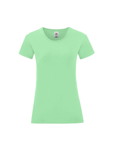 Iconic Women's Mint T-shirt in combed cotton Fruit of the Loom