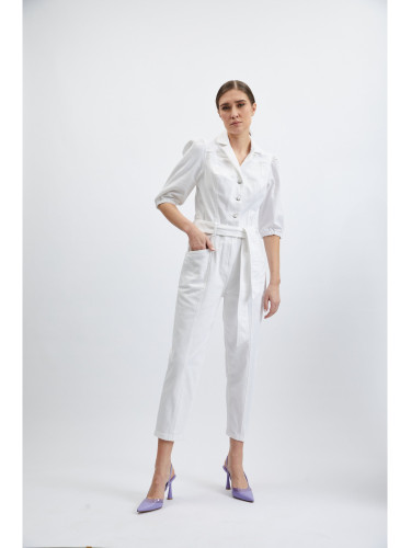 Orsay White Denim Overall - Women