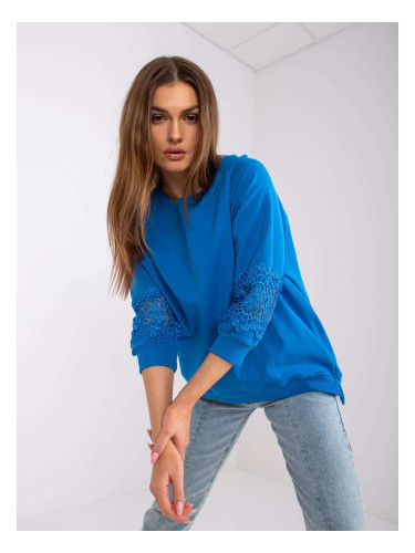 Dark blue casual blouse Torino RUE PARIS