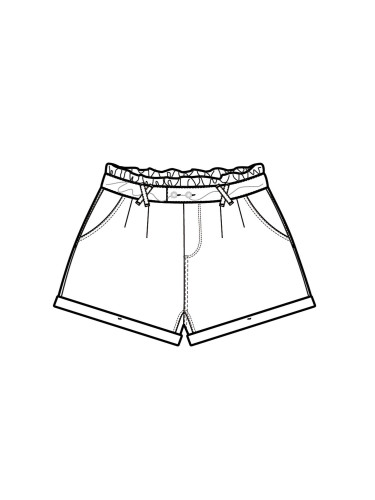 Marisse Women's Shorts L-Sh-4002 Off White