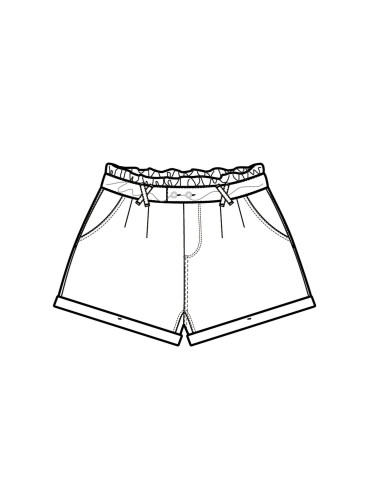 WOMEN'S SHORTS L-SH-4002 WHITE