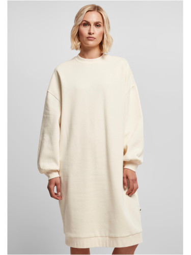 Women's Organic Oversized Midi Dress with White Sand Neckline