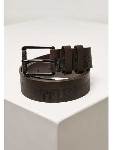 Base strap made of imitation leather brown