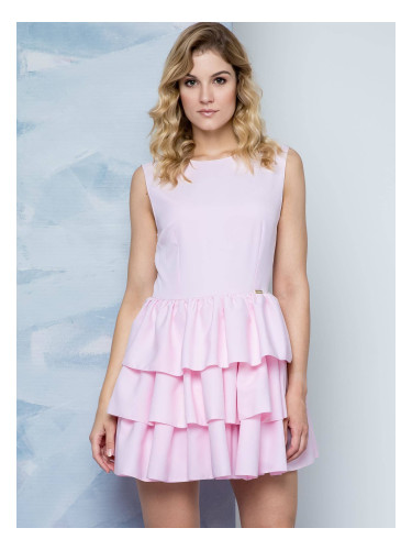Dress with flounces s. Moriss pink