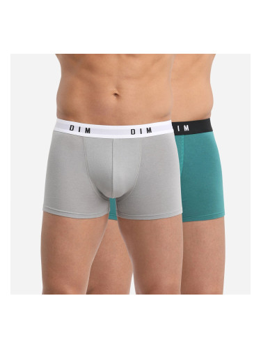 DIM BOXER ORIGINAL 2x - Men's boxer briefs 2 pcs - green - gray