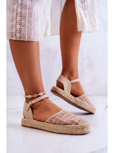 Women's espadrilles with Nude Charlene buckle