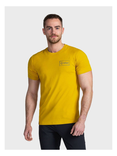 Yellow men's T-shirt with print on the back Kilpi BANDE
