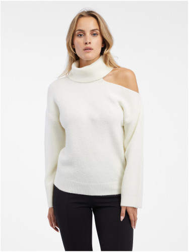 Orsay Creamy women's turtleneck with a slit - Women