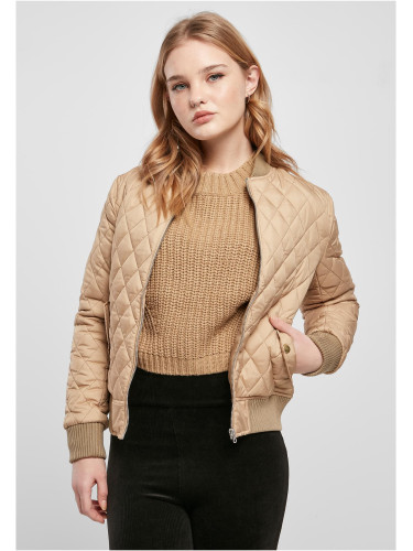 Women's Diamond Quilt Nylon jacket unionbeige