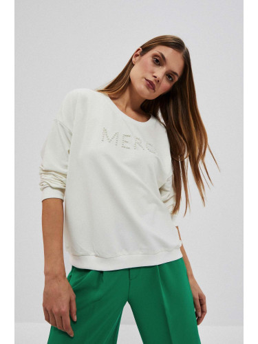 Marisse Women's Sweatshirt L-Bl-4007 Off White