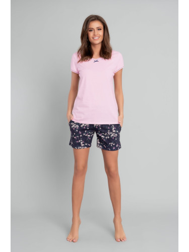 Women's pajamas Celestina, short sleeves, short legs - pink/print