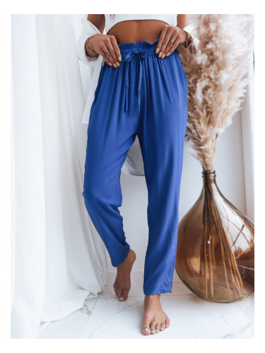 Materiałowe spodnie damskie ADELIS chabrowe Dstreet