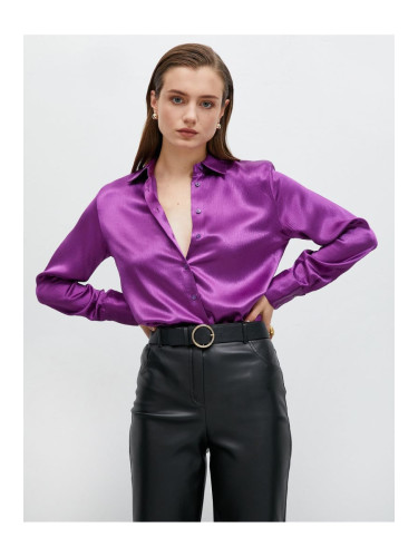 Koton Buttoned Long Sleeve Satin Shirt