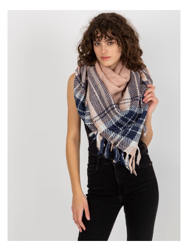 Women's scarf with checkered pattern - multicolor