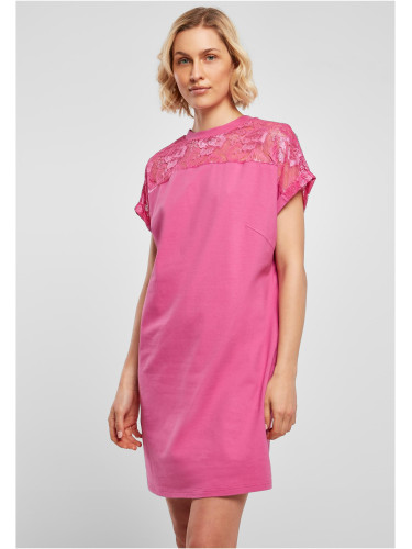 Women's dress with pink lace