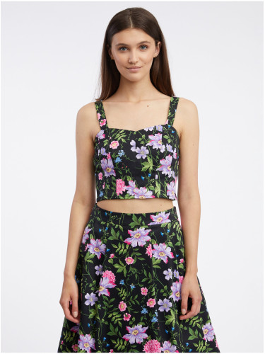 Orsay Black Women's Floral Top - Women's