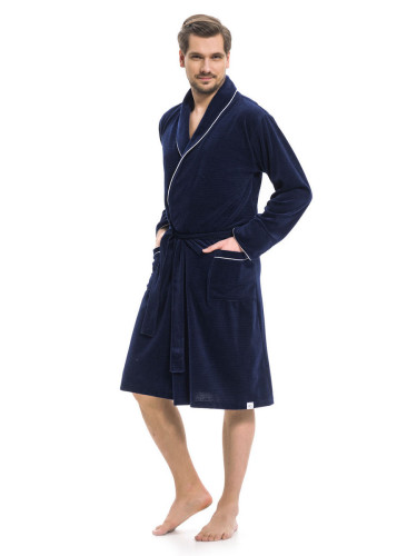 Doctor Nap Man's Dressing Gown SMS.6063 Navy Blue