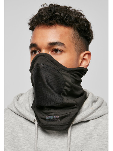 Elastic neck gaiter in black