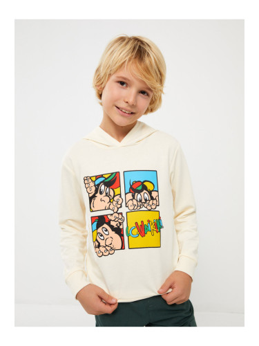 LC Waikiki Nostalgic Monkey Printed Long Sleeve Unisex Kids Hoodie