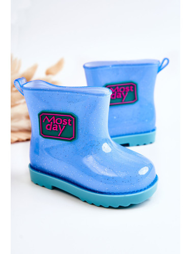 Boto Детски брокатени галоши Blue Rain