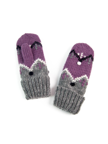 Art Of Polo Woman's Gloves Rkq042-3 Grey/Violet