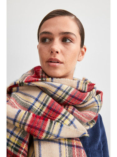 Trendyol Women's Multicolored Checkered, Soft Textured Scarf